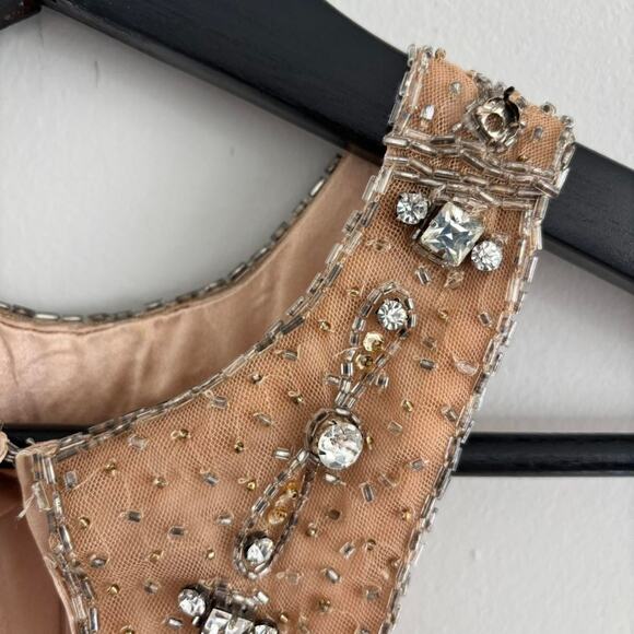 Vintage Tracy Reese 100% Silk Top Embellished Collar Women's Size 6 - Picture 8 of 8